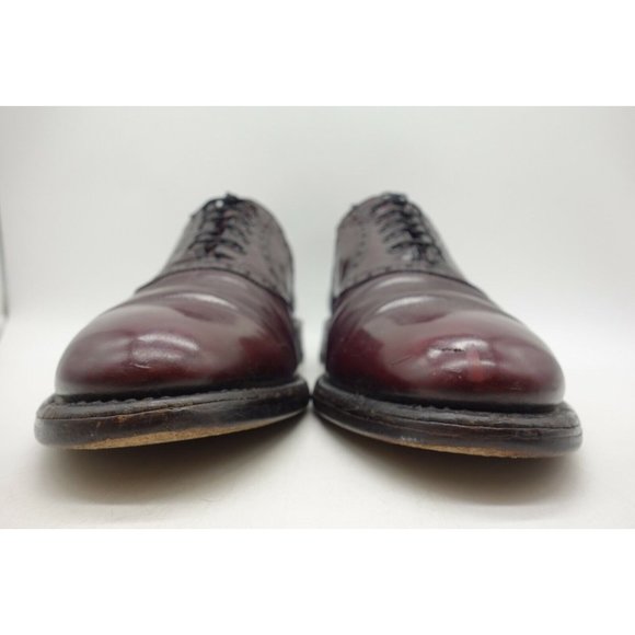 Foot Joy FJ Burgundy Leather Lace Up Saddle Oxfords Shoes Men\'s 10.5 A main image 4